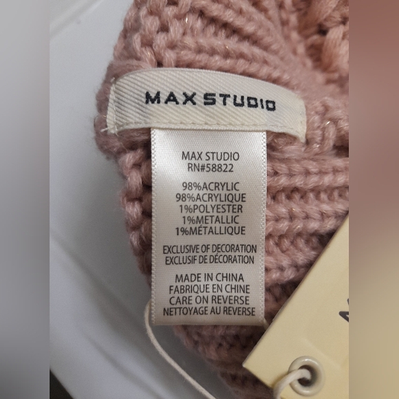 Max Studio - Blush Pink Winter Toque Hat - NWT - Picture 5 of 9